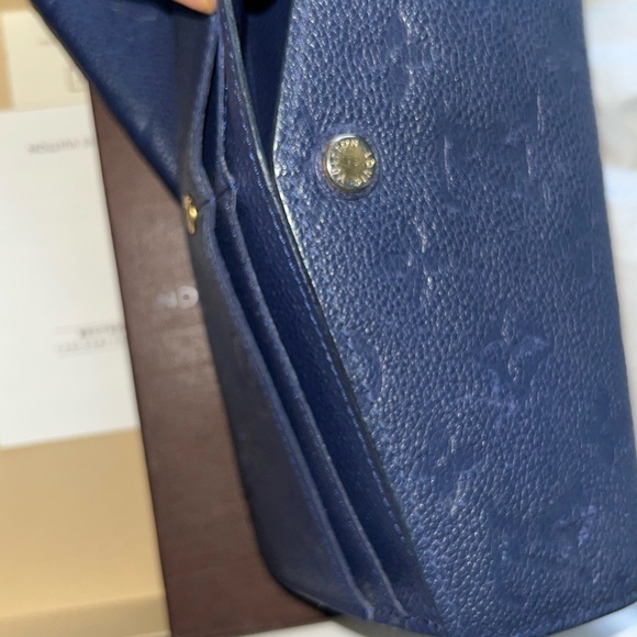 100% Authentic Navy Blue Empriente louis vuitton wallet with box and dust bag - Picture 5 of 9